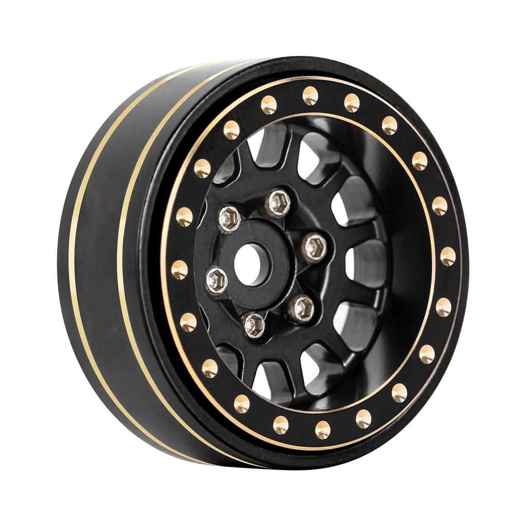 RC Car Upgrade Accessories Beadlock Rims 12-Spoke Wheels for 1/18 TRX4M 1/24 SCX24 Deadbolt- RC Crawler Beadlock Wheel