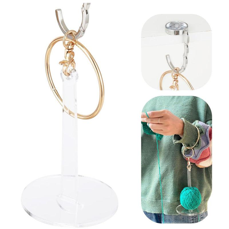 

Акриловый портативный держатель пряжи для запястья, подставка для хранения пряжи, акриловый органайзер для пряжи, предотвращающий спутывание пряжи прозрачный