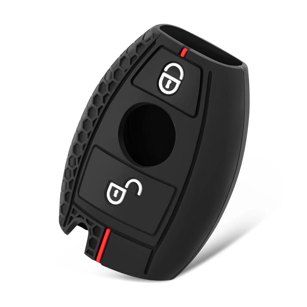 Silicone Car Key Case Cover for Mercedes Benz A B C E Class GLS GLA GLK GLC CLS CLA AMG W204 W205 W212 W463 W176 Keychain Fob