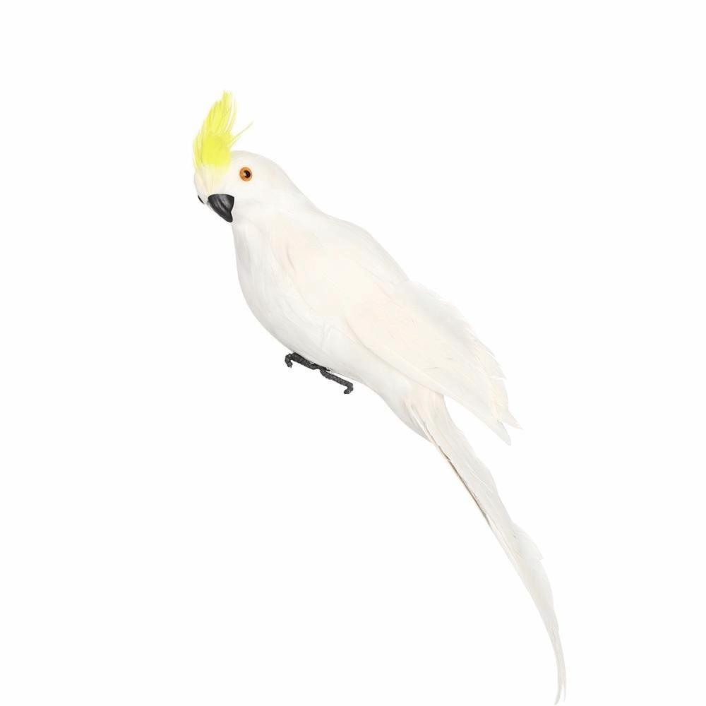 

25cm/35cm/45cm/60cm Artificial Bird Model Multicolor Garden Decorative Bird Home Decoration 25cm-white