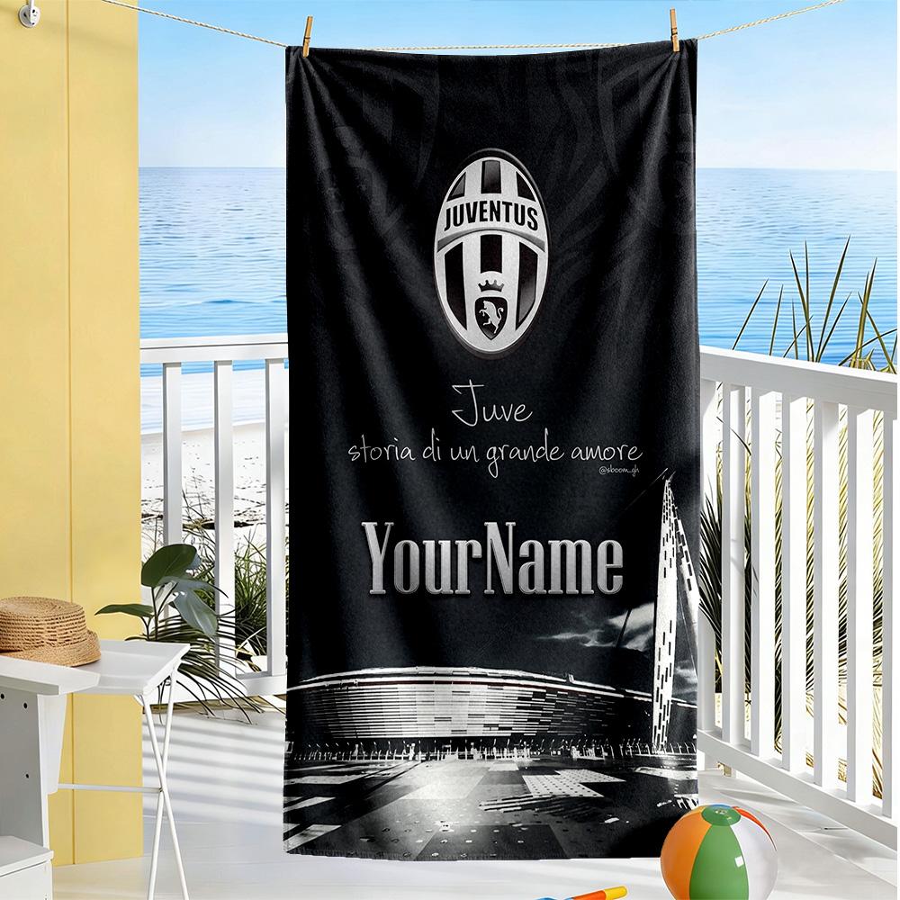 Juventus Customized Name Beach Towel Quick-Dry Soft Microfiber Portable for SwimmingBeachCamping Travel Beach AccessoriesGym