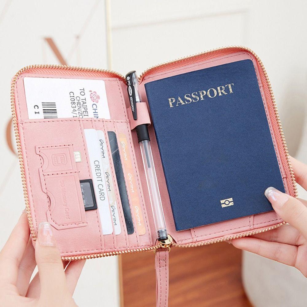 Multifunction Passport Cover with SIM Card Slots Waterproof RFID Blocking Passport Clip  Travel
