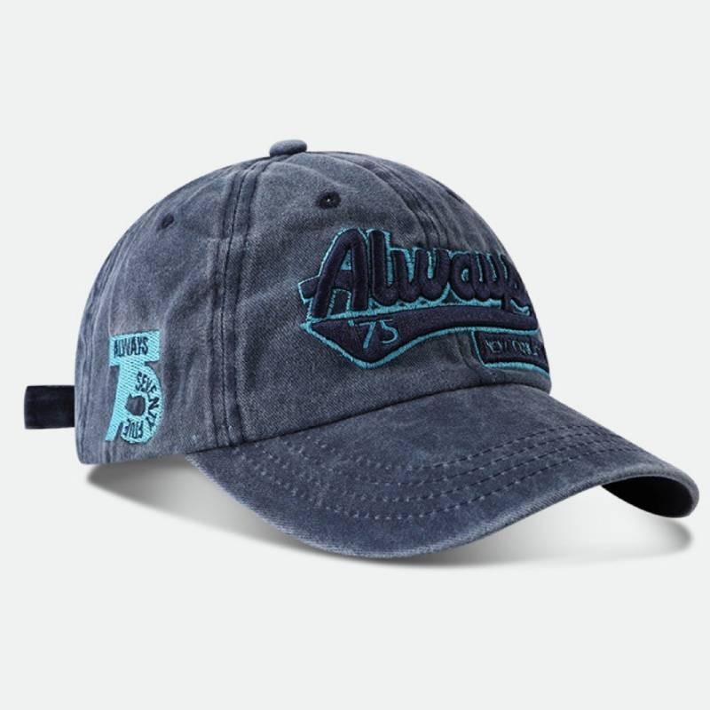 Fashionable Cotton Baseball Cap With Elegant Embroidery And Classic Curved Brim For Year-round Wear