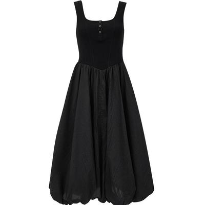 2025 Spring Patchwork Sleeveless Midi Dress
