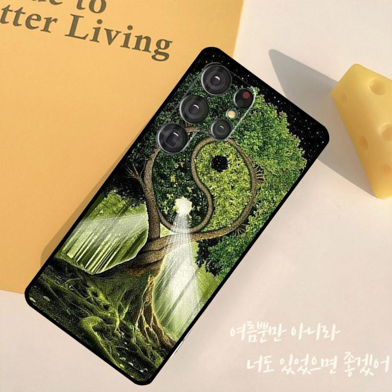 Tree of Life Yin Yang Cover For Samsung Galaxy S23 S21 S22 Ultra S20 FE S8 S9 S10 Plus Note 10 Note 20 Ultra Case
