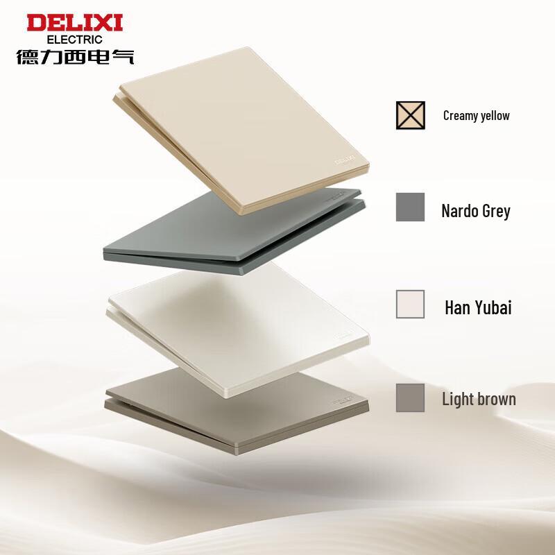 DELIXI 86-Type Ultra-Thin Wall Switch Socket Panel