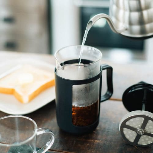 HARIO Cafe Press U Press Coffee Maker, Heat-Resistant Glass, 600ml Capacity, CPU-4-B, Black