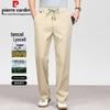 Pierre Cardin Men's Linen Modal Anti-Wrinkle Straight Leg Casual Pants
