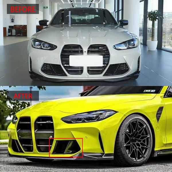 1 Çift Parlak Siyah ABS Araba Ön Havalandırma Izgarası Hava Girişi Bao için