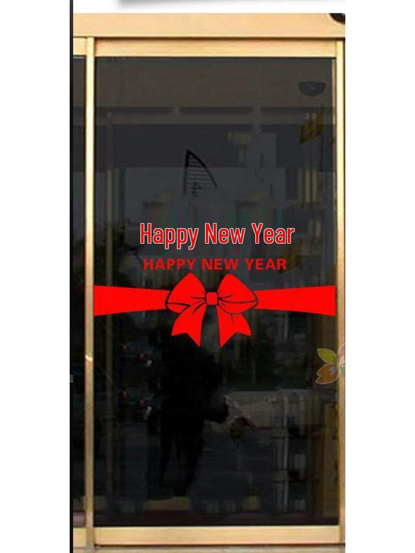 

2025 год Змеи Новогодняя наклейка на стену: Праздничный декор для стеклянных дверей ювелирного магазина и магазина одежды Small