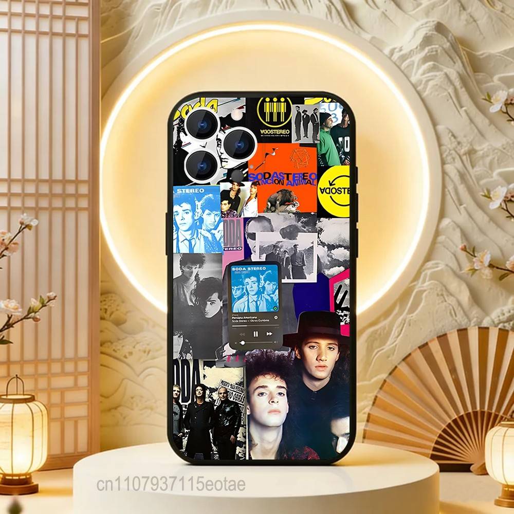 Rock Band S-Soda S-Stereo  Phone Case Silicone Soft For IPhone 16,17,15,11,13,12,14,Mini,Pro,Max,Plus,Air,E Black