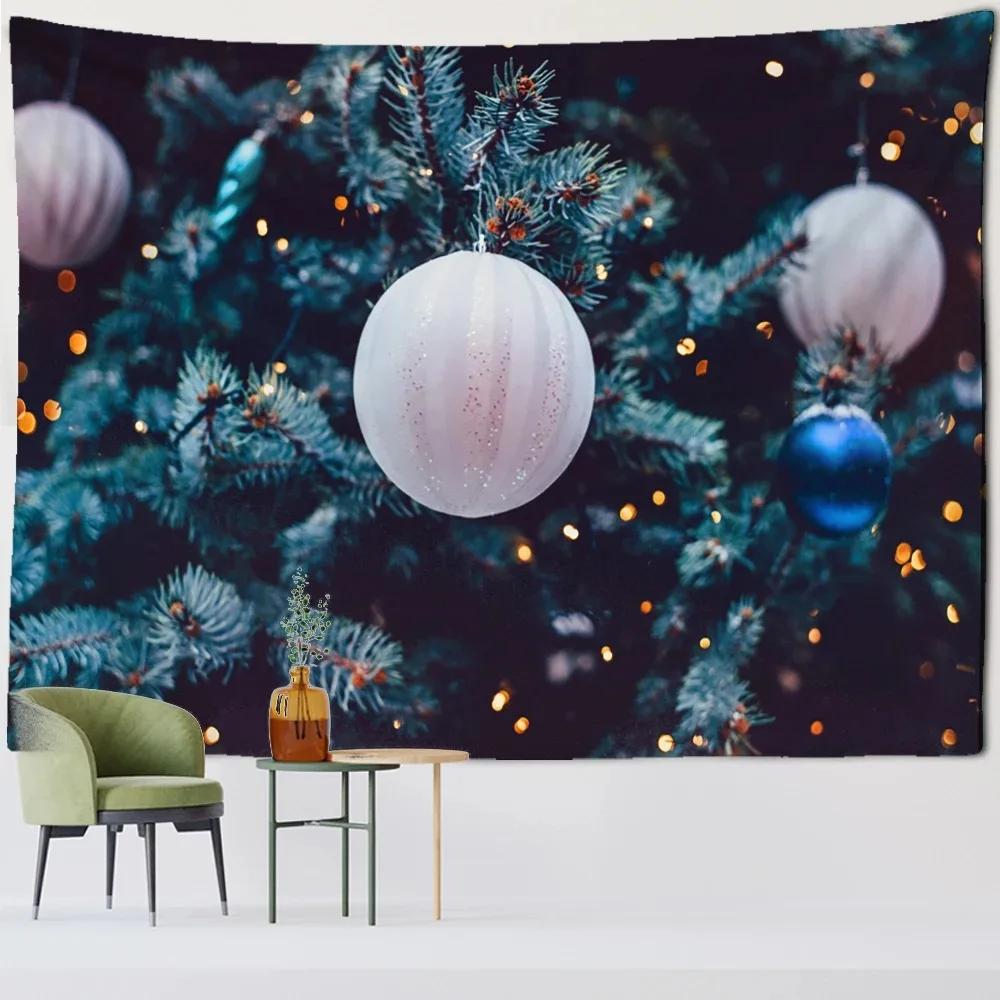 Christmas Tree Landscape Pattern Tapestry Bedroom Living Room Home Christmas Wall Decoration