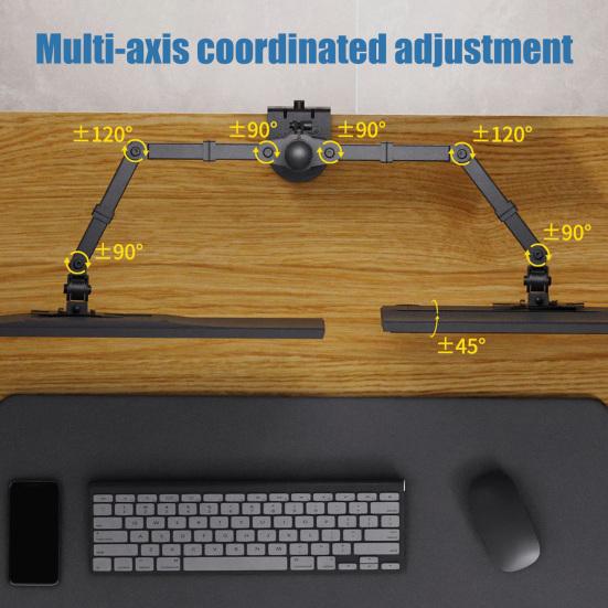 Dual Monitor Desk Mount with Articulating Arm VESA 75x75 to 100x100 Cable Management Adjustable Rotating 13-27 Inches Display Screen Stand