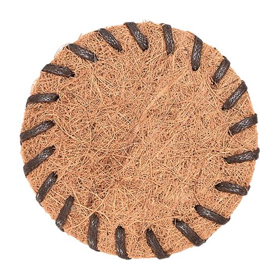 Handwoven Coir Tea Coaster Heat-Resistant Natural Bristle Mat for Teapot Cups Rustic Palm Fiber Pad for Tea Ceremony Absorbent Eco-Friendly