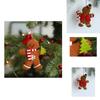 Adorable Brown Gingerbread Man Fabric Ornaments For Charming Christmas Tree Decoration