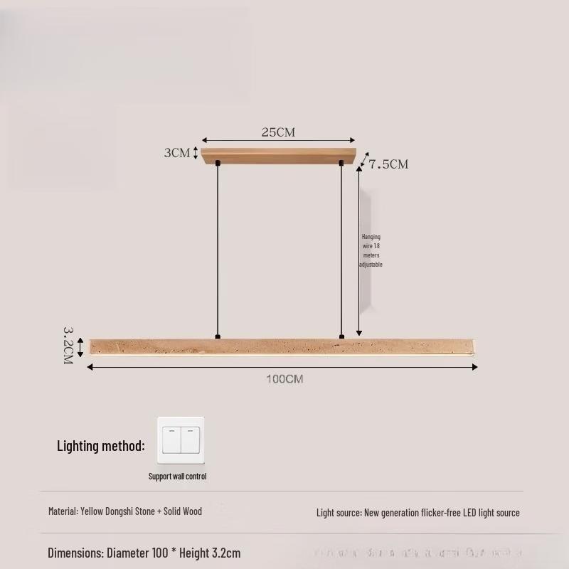 

Natural Travertine Pendant Light