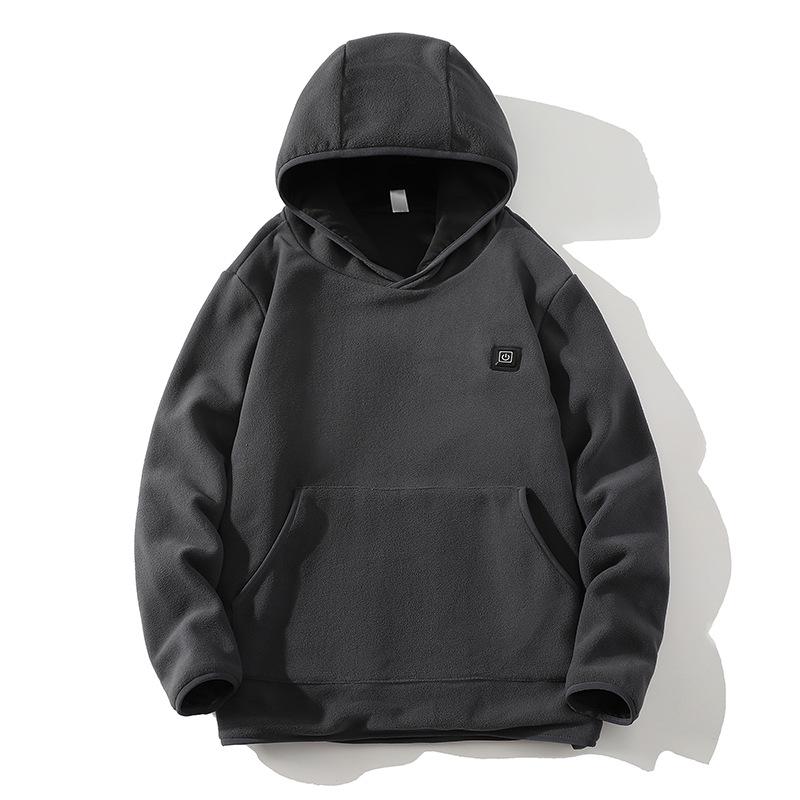 2025 Unisex Smart Heated Fleece Hoodie with Nine-Zone Temperature Control S