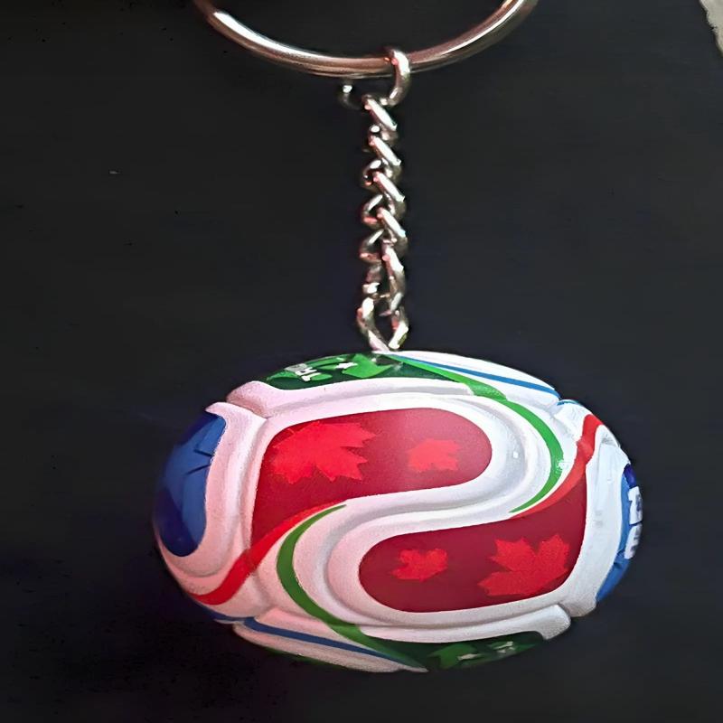 New Qatar World Cup Mascot Keychain La'eeb Pendant Football Souvenir Figurine Ornament Keyring