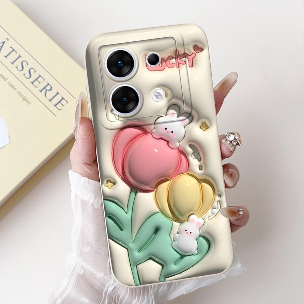 Stilvolle Blumenbemalte Hülle Für Infinix Zero 30 X6731 Case Weiche Silikon Handyhülle Für Infinix Zero 30 Zero30 5G Rückseite