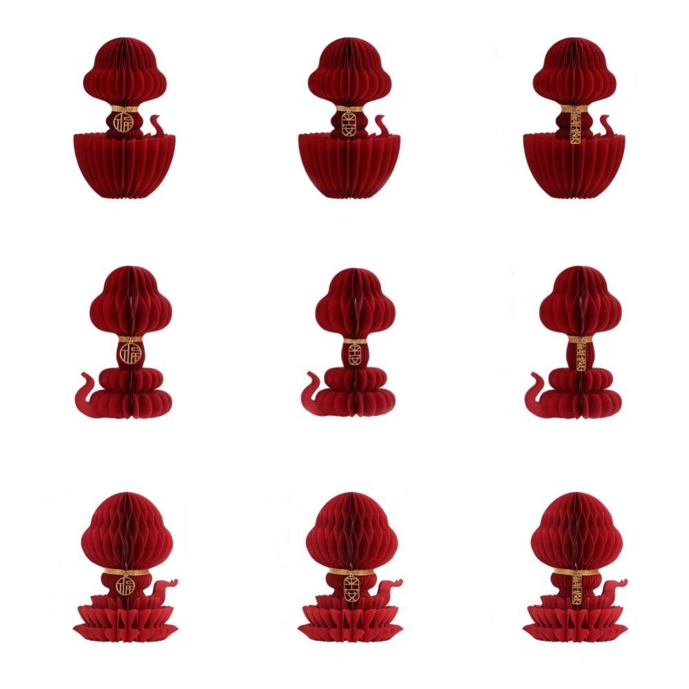 Craft New Year Red Honeycomb Snake Shape Spring Festival Pendant Party Celebration