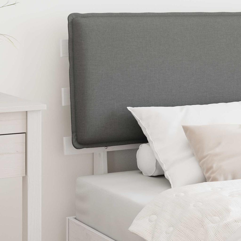 Bed Frame with Padded Headboard Light Grey 75 x 190 cm