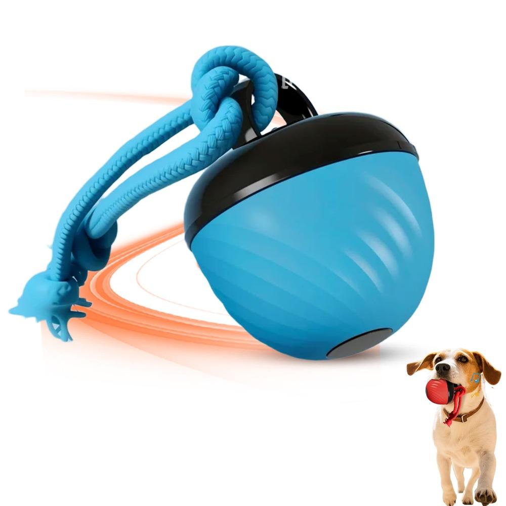 With Ropes Interactive Dog Toys Ball 3 Modes Random Path Smart Pet Puppy Ball USB Charging Bouncing Design Rolling Dogs Toy