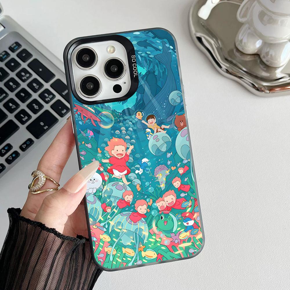 

Anime P-ponyo Phone Case Matte Colored Silver For Iphone 17 16 15 14 Pro 13 12 Air Plus 11 7 8 Max Luxury Cover iPhone 13 Pro Max