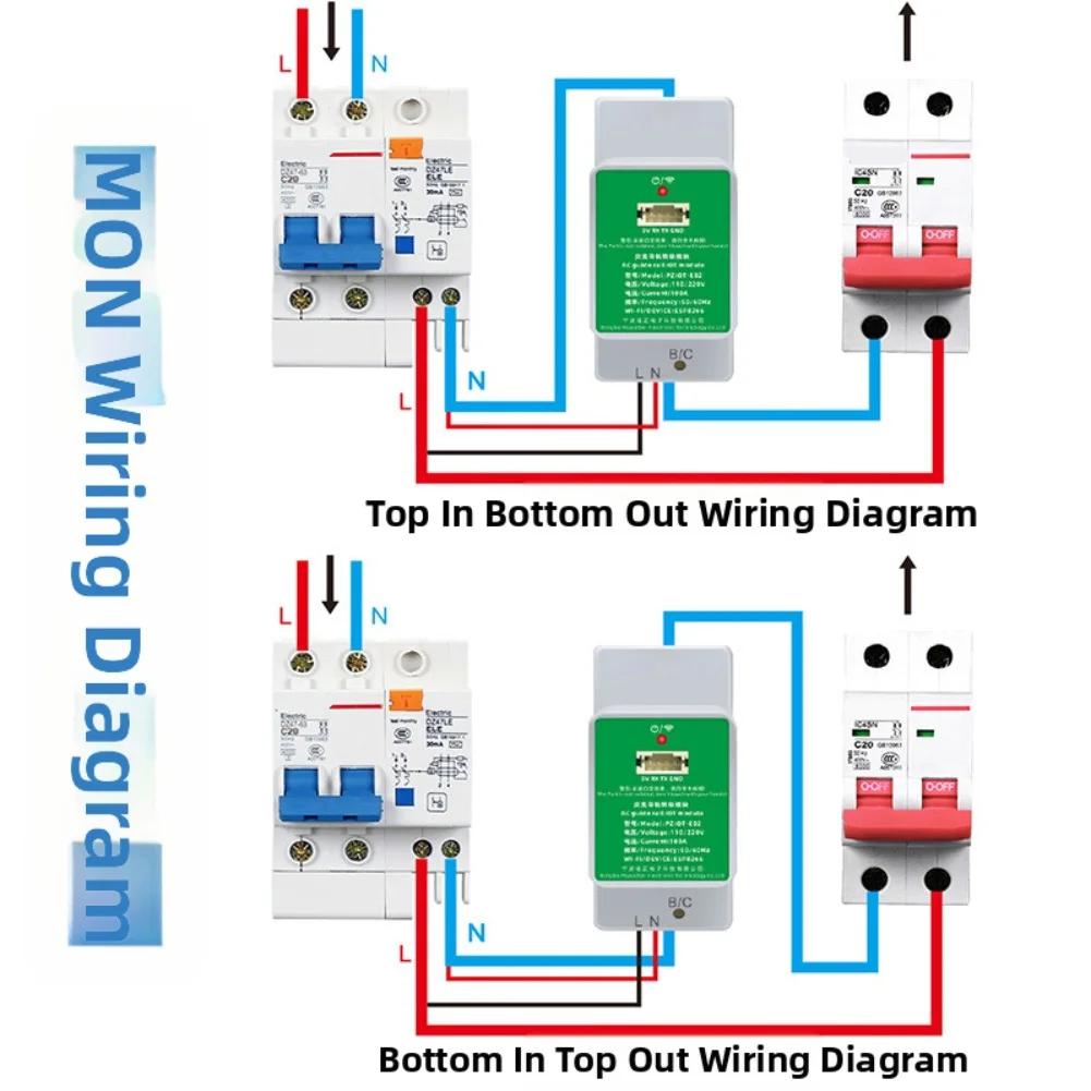 WiFi Модуль Електричного Лічильника Енергії PZIOT E02 Однофазний з Вимірюванням Струму та Підтримкою Прошивки з Відкритим Кодом