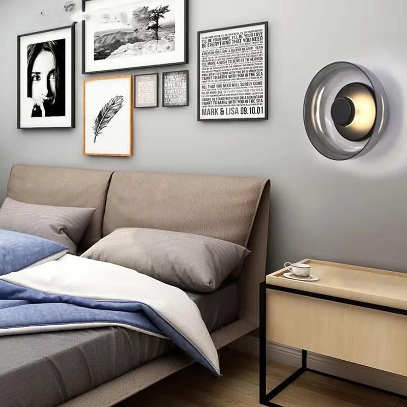 Modern Led Wall Lamp Glass Nordic Living Bedroom Bedside Lamp Kitchen Lighting Bowl Hanging Sconces Indoor Decor Light Fixtures