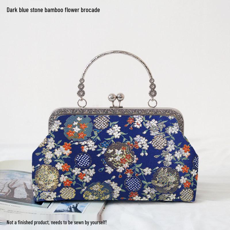 Short Style Handbag Material Kit - Handmade, Multiple Styles, Square Clasp Bag, Includes 20 Needles