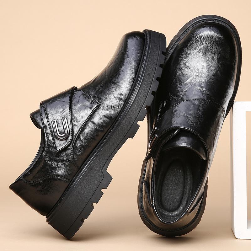 

Large size men s shoes 2025 spring new business dress platform casual height increase round head big head leather shoes men 48