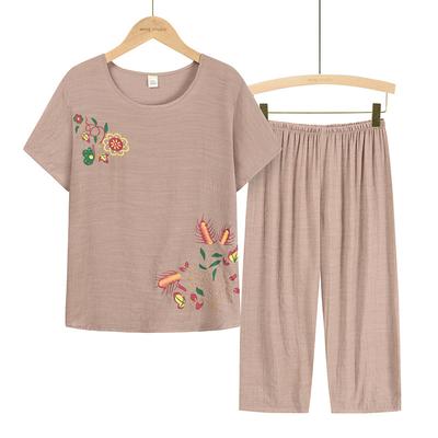 Pijama Femei Vară Adulto Feminino Dimensiune Mare In Bumbac Print Pijama Set