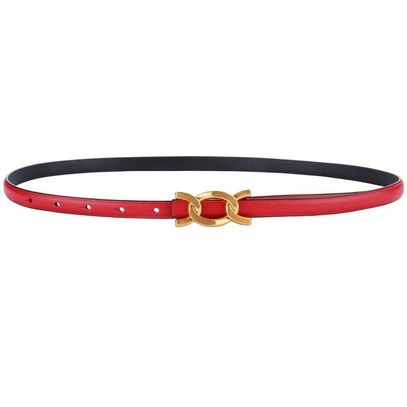 Leather Belt Women'S Fashion Decorative Coat Dress Trendy Fashion Black Thin Belt Hair