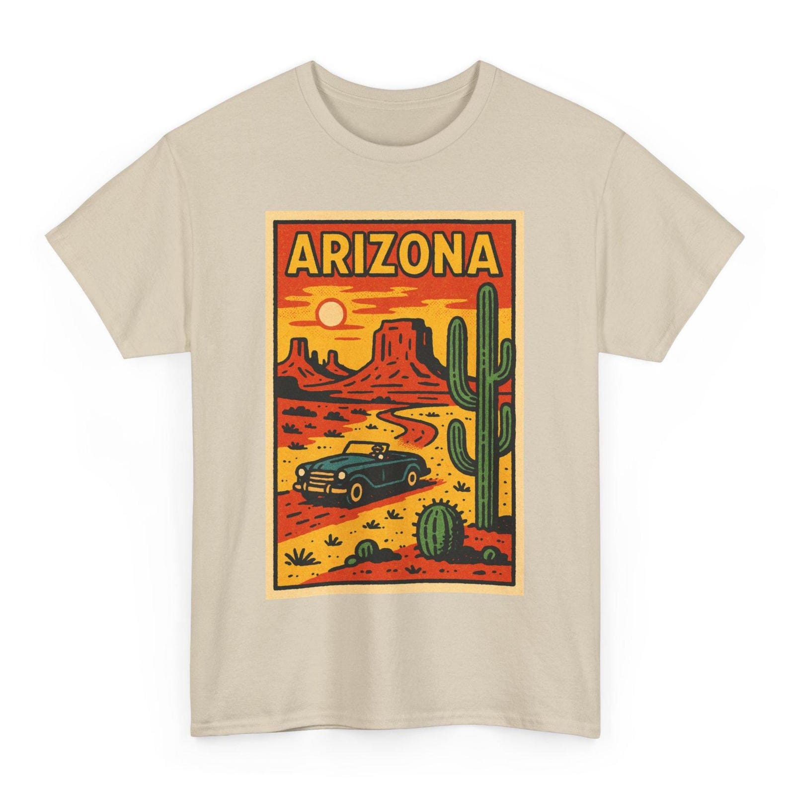 Arizona Retro Comic T-Shirt: Unisex Desert Graphic Tee S