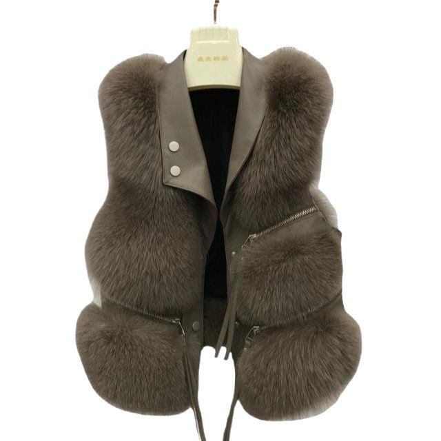 Vest jacket women's winter new vest short Mao Mao vest vest imitation fur light