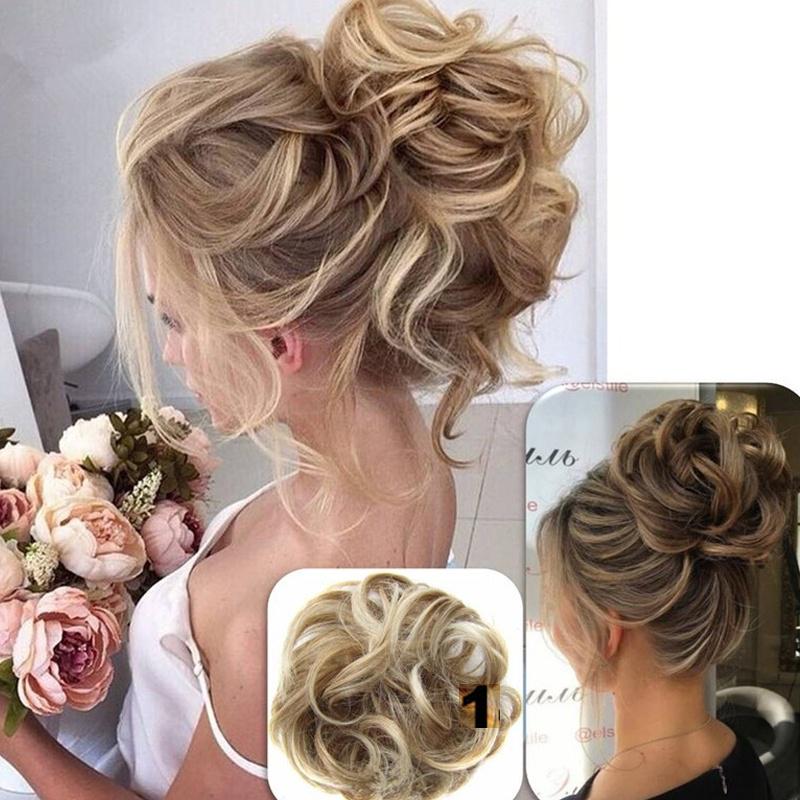 

1шт волос расширение Бун Scrunchie пони хвост Шиньон Шиньон женской моды