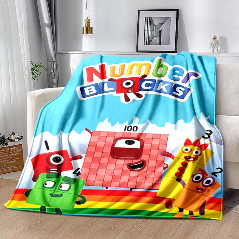 1pz Coperta Stampa Numberblocks, Coperta Leggera per Divano, Letto - Morbida e Calda, Regalo per Tutte le Stagioni come Natale, Halloween