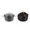 Camping Pot Cooking Portable Steamer Boiling Soup Outdoor Cookware for Kitchen
