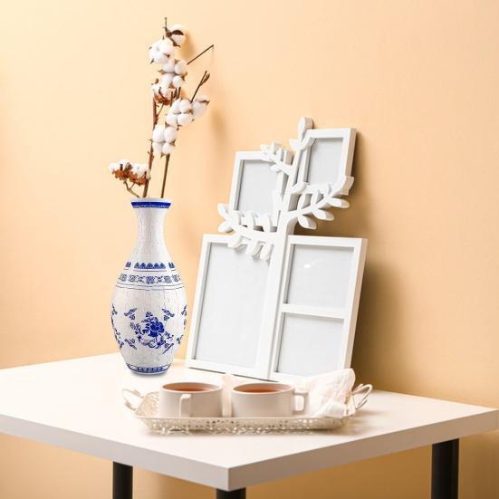 160 ks/sada 3D puzzle váza DIY ručně vyráběná modrobílá keramická mořská loď