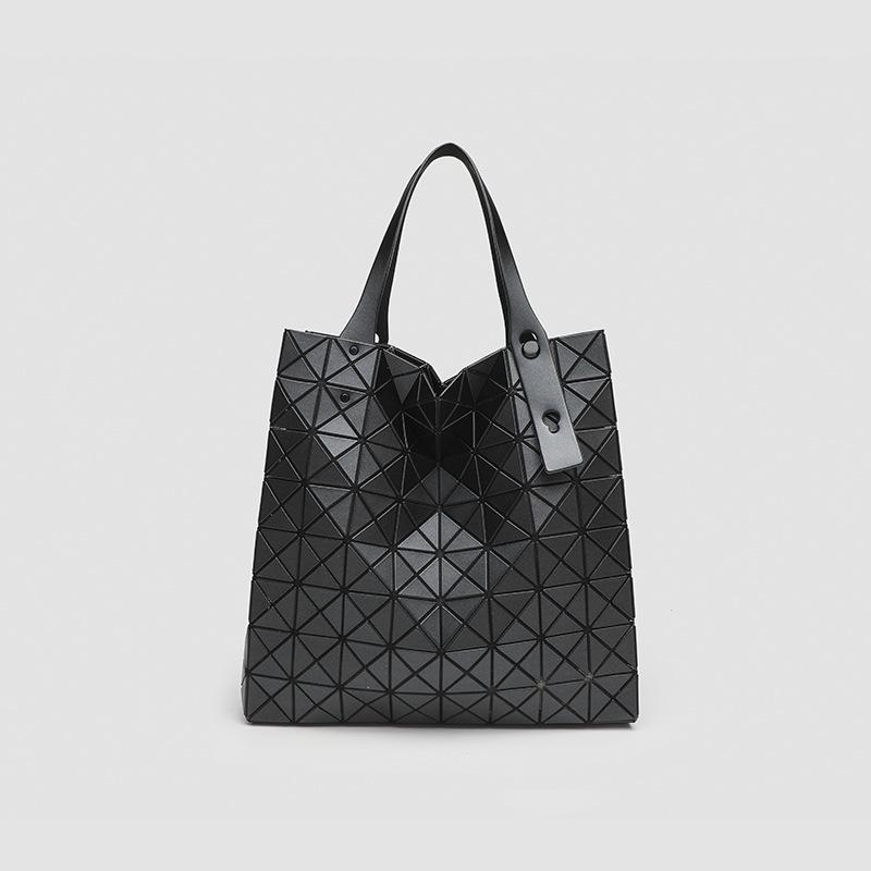 

Японская летняя сумка-тоут с геометрическим узором и ромбами 2024 года: Высококачественная сумка через плечо и для переноски в руке чёрный