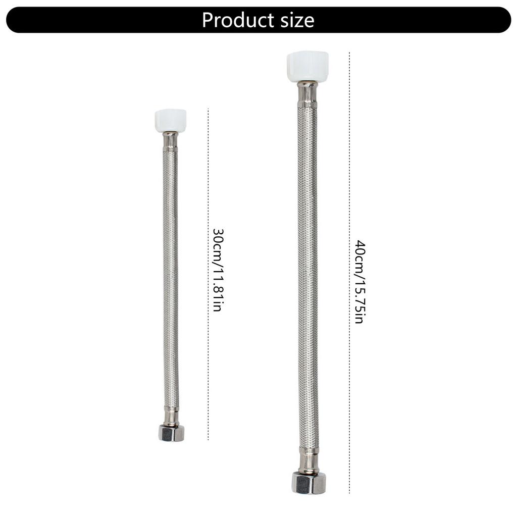 Braided Stainless Steel Toilet Hose 7/8inch to 1/2inch Toilet Water Connectors Hose Flexible Toilet Connector Enduring