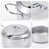 Tempura Fryer with Thermometer, Lid, Draining Rack, Spout, and Oil-saving Function (20, Silver)