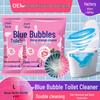 Double-Action Toilet Bowl Cleaner - Blue Bubble, Stain Removal & Descaling, Rose Scent