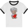 Ganni Fw24 Bear Pattern Round Neck Pullover Short Sleeve T-Shirt Women T-Shirt Bright-White T4061-151