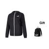 Puma Logo Veste de Course Confortable Coupe-Vent à Capuche Respirante Vestes Femmes Noir 672909-52