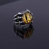 Open Rings Wolf Claw Demons Eye Shape Adjustable Rings Finger Jewelry Alloy Texture Perfect for Fashion Lover Present