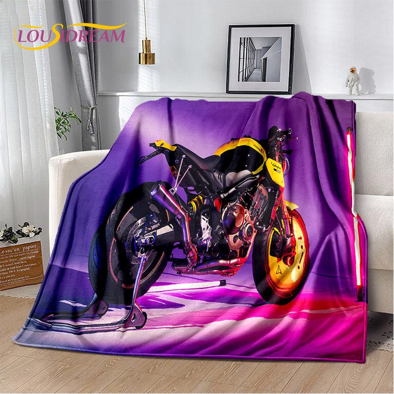 3D Cyberpunk Concept Motorcycle Cartoon Soft Plush Blanket,Flannel Blanket Throw Blanket for Living Room Bedroom Bed Sofa Picnic