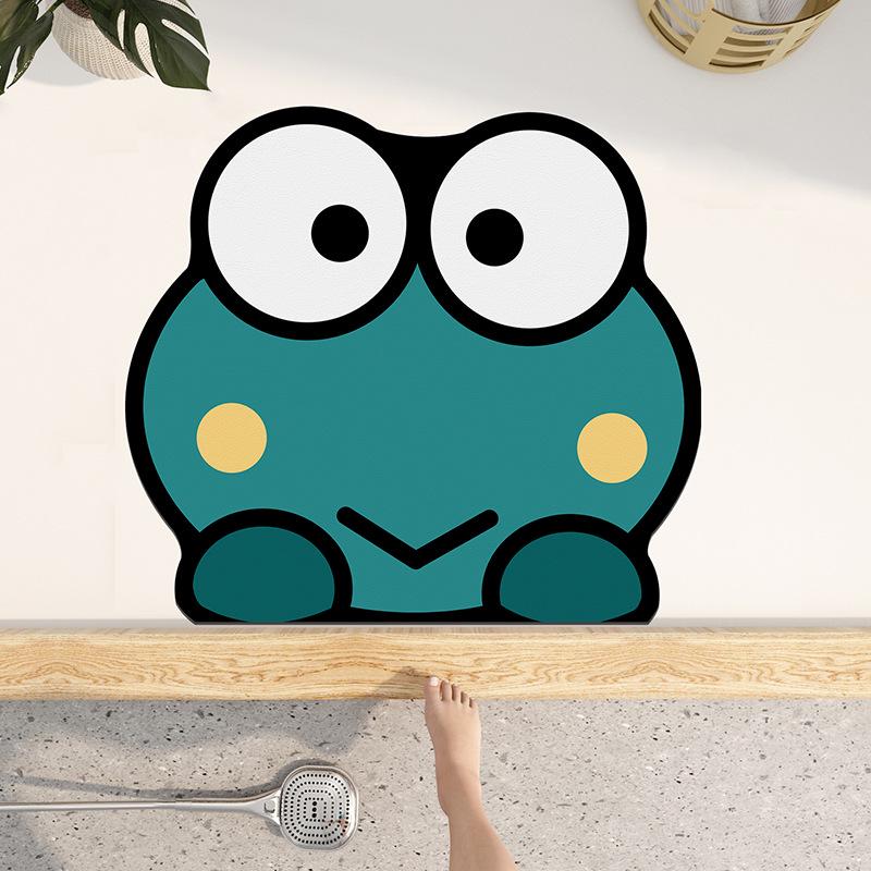 Panda Cartoon Rutschfeste Saugfähige Kieselgur Badezimmer Türvorlegematte