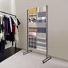 Multi-Use 7-Tier Rolling Rack for Scarves, Apparel, Accessories, Modern Rectangular Display Stand with Wheels, Storage Organizer