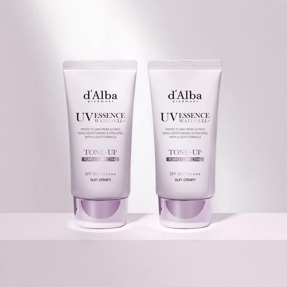 

НОВИНКА Dalba Vegan Purple Tone Up Suncream 50 млx2 Азиатский индивидуальный фиолетовый Прохладный тон Коррекция солнцезащитного крема с легким сиянием